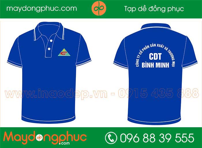 May áo phông công ty CP SX&TM CDT Bình Minh | May ao phong dong phuc