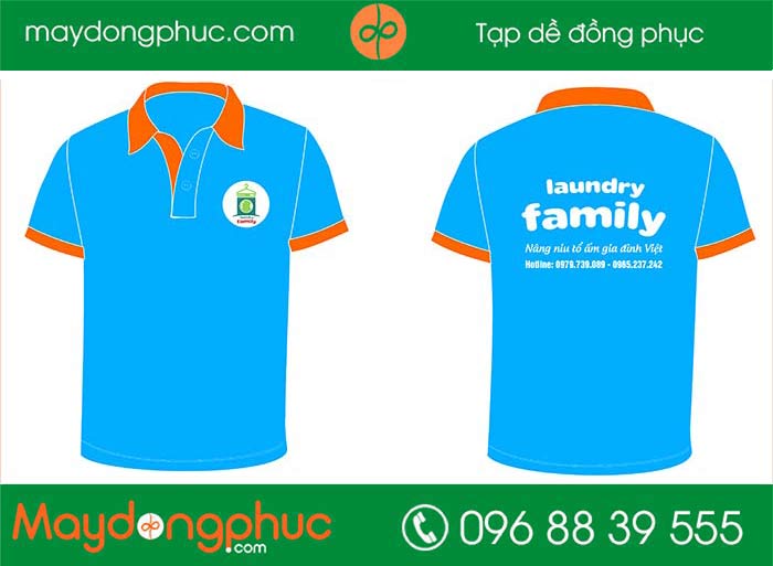 May áo phông công ty Laundry Family | May ao phong dong phuc