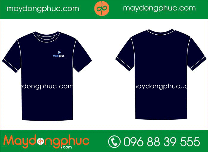 May áo phông cổ tròn Công ty MobiPlus | May ao phong dong phuc