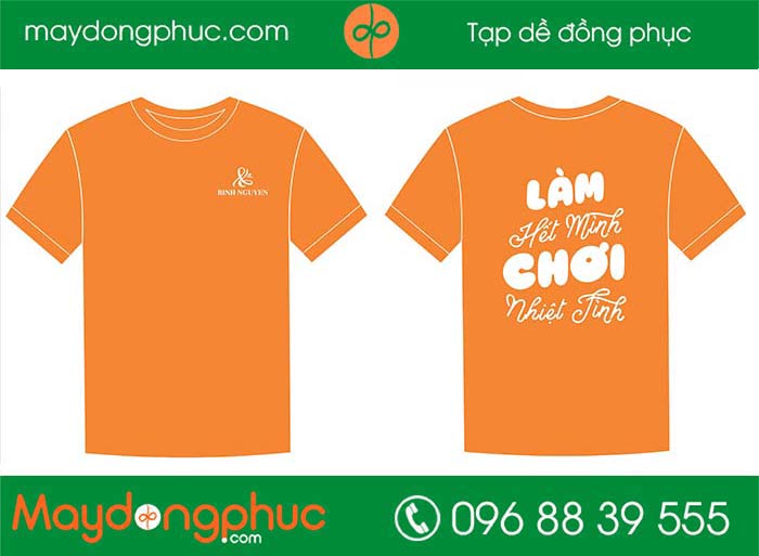May áo phông cổ tròn Công ty Bình Nguyên | May ao phong dong phuc