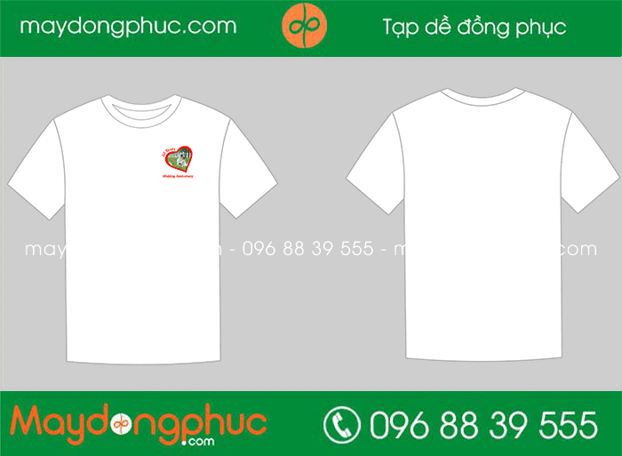 May áo phông cổ tròn kỉ niệm 10 năm ngày cưới | May ao phong dong phuc