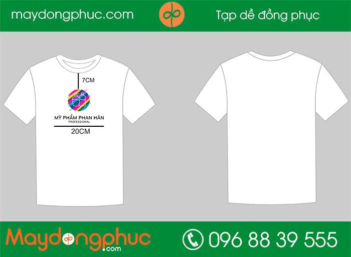 May áo phông cửa hàng Mỹ phẩm Phan Hân | May ao phong dong phuc