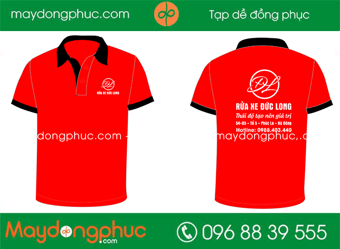 May áo phông Cửa hàng Rửa xe Đức Long | May ao phong dong phuc