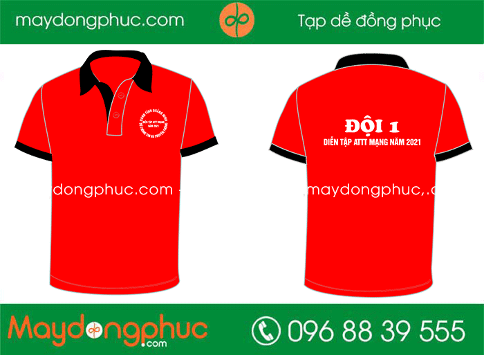 May áo phông Đội 1 diễn tập ATTT mạng 2021 | May ao phong dong phuc