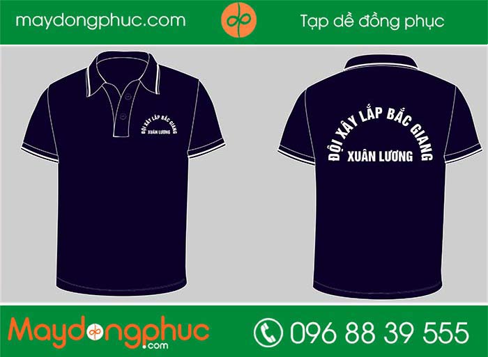 May áo phông Đội xây lắp Bắc Giang Xuân Lương | May ao phong dong phuc