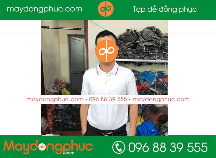 May áo phông đồng phục màu trắng | May ao phong dong phuc
