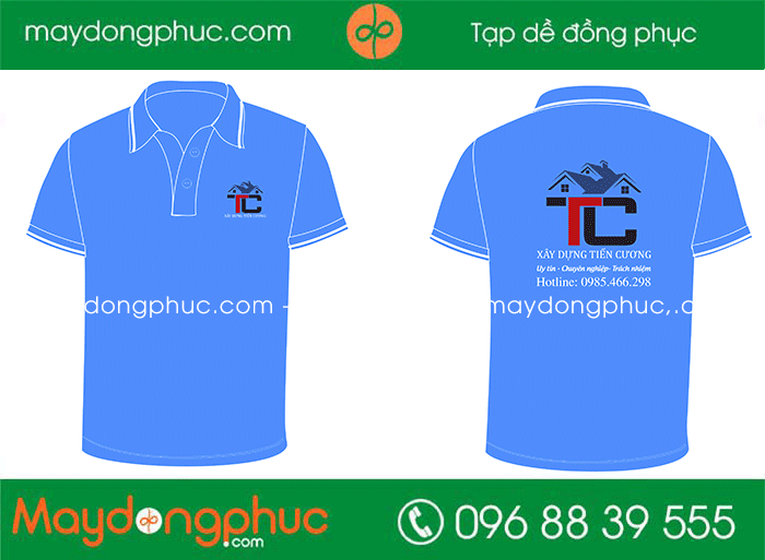 May áo phông Công ty Xây dựng Tiến Cương | May ao phong dong phuc