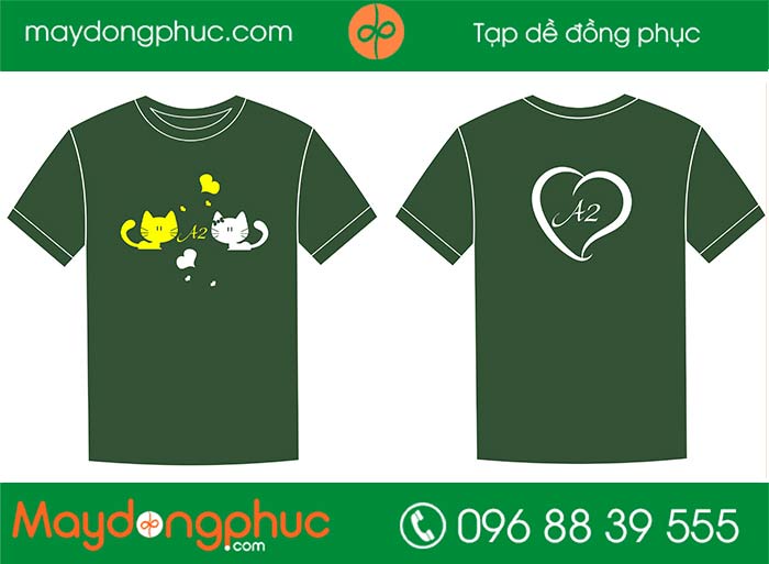 May áo phông hình con mèo | May ao phong dong phuc