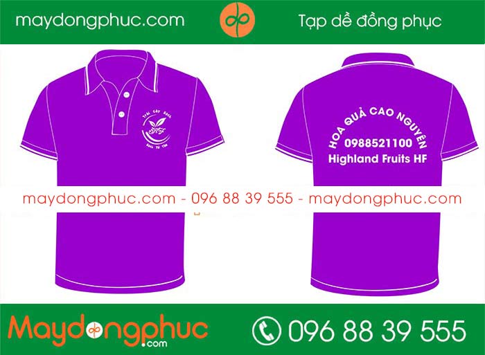 May áo phông Hoa quả Cao Nguyên | May ao phong dong phuc