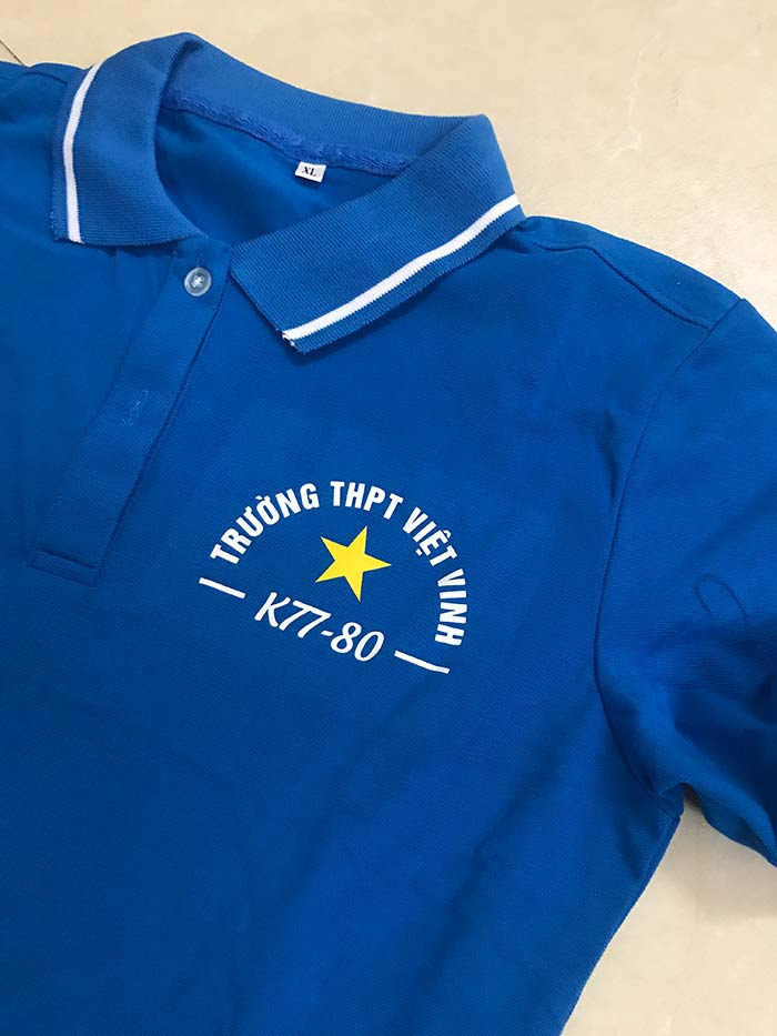 May áo phông K77-80 trường THPT Việt Vinh | May ao phong dong phuc