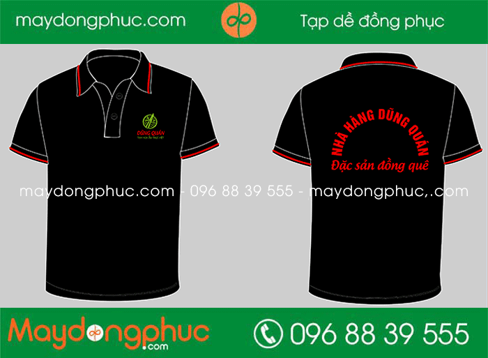 May áo phông Nhà hàng Dũng Quán | May ao phong dong phuc