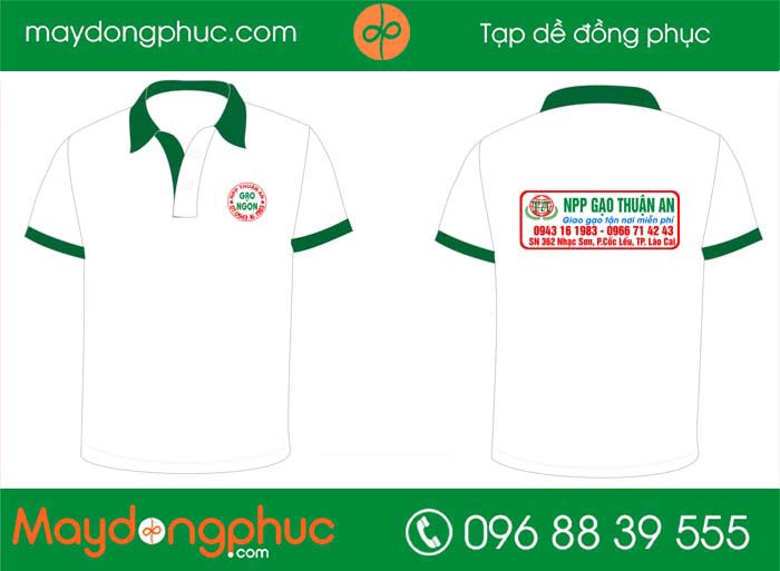 May áo phông NPP gạo Thuận An | May ao phong dong phuc