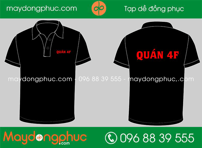 May áo phông đồng phục quán 4F | May ao phong dong phuc