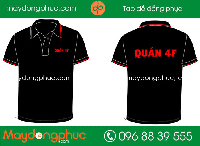 May áo phông đồng phục quán 4F | May ao phong dong phuc