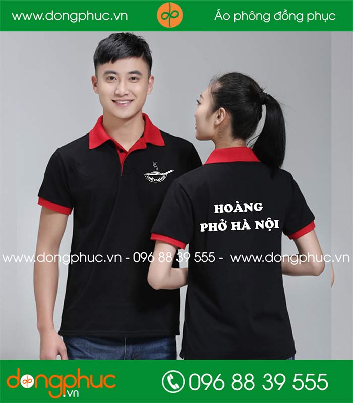 May áo phông quán Hoàng Phở Hà Nội | May ao phong dong phuc