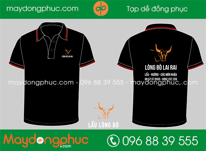 May áo phông Quán lẩu lòng bò lai rai | May ao phong dong phuc
