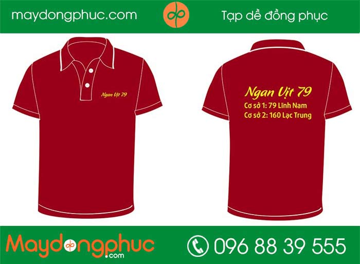 May áo phông quán Ngan Vịt 79 | May ao phong dong phuc