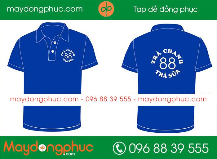 May áo phông Quán trà chanh trà sữa 88 | May ao phong dong phuc
