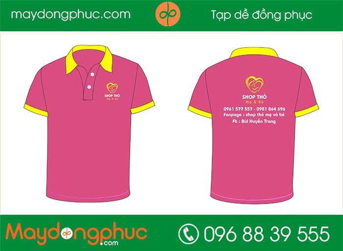 May áo phông Shop Thỏ Mẹ & Bé | May ao phong dong phuc
