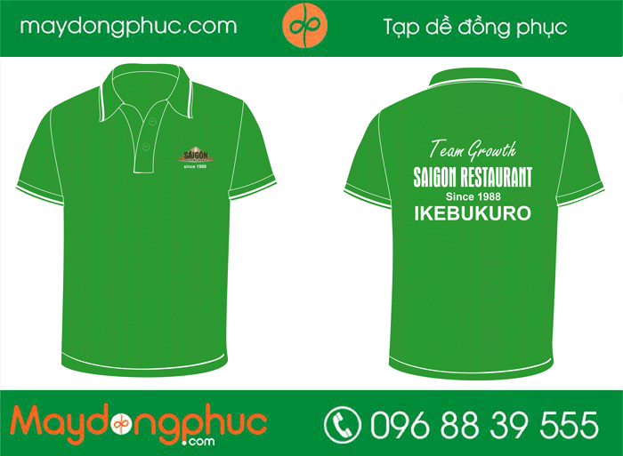 May áo phông Team Growth Saigon Restaurant | May ao phong dong phuc