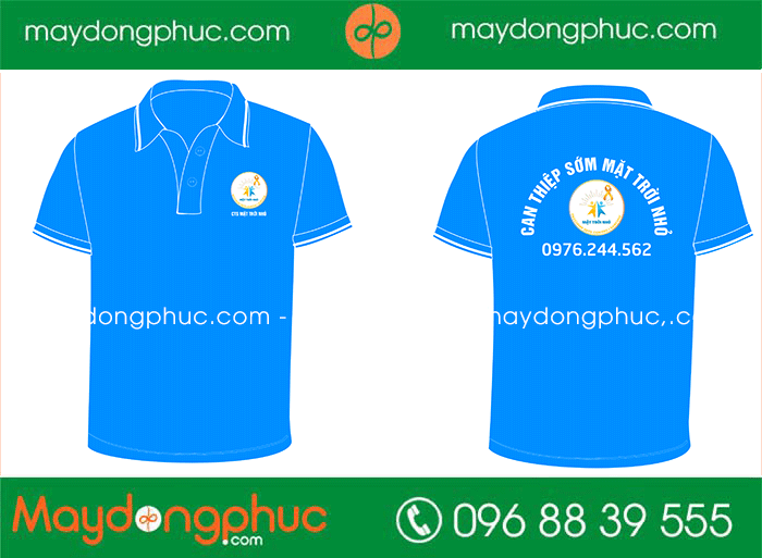 May áo phông Trung tâm can thiệp sớm Mặt trời nhỏ | May ao phong dong phuc