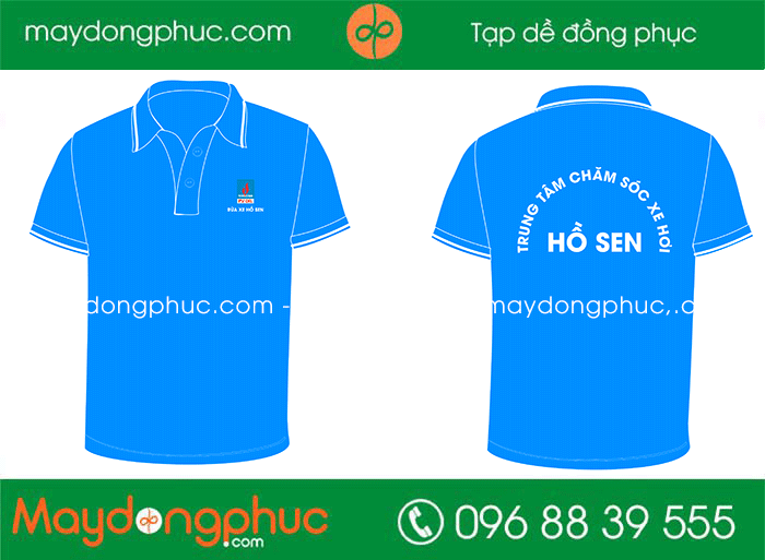May áo phông Trung tâm chăm sóc xe hơi Hồ Sen | May ao phong dong phuc