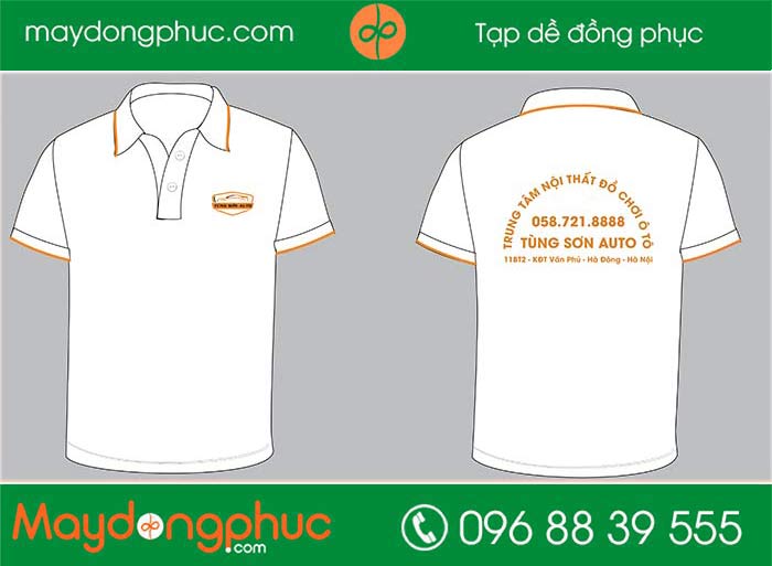 May áo phông Trung tâm nội thất Tùng Sơn Auto | May ao phong dong phuc