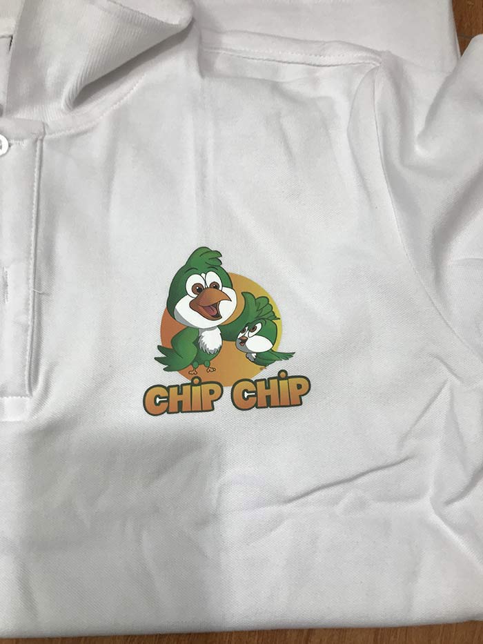 May áo phông Trung tâm tiếng anh Chip Chip | May ao phong dong phuc
