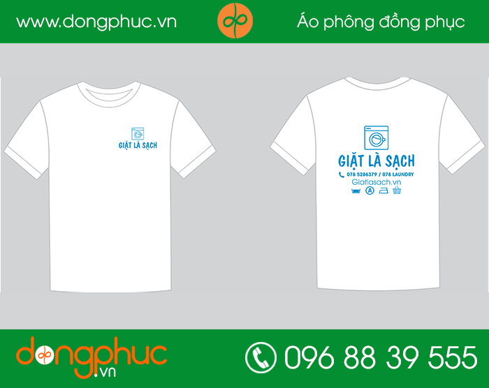 May đồng phục cửa hàng Giặt là sạch | May dong phuc cua hang