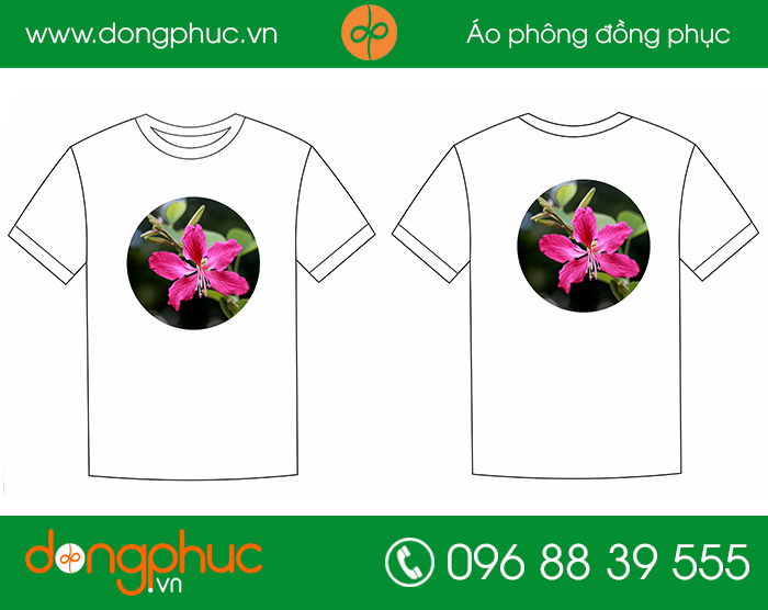 May đồng phục hình hoa ban | May dong phuc cong ty