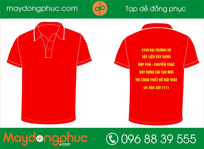 May áo phông công ty xây dựng Đại trường vũ | May ao phong dong phuc