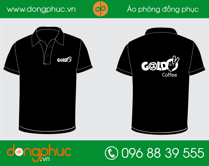 May đồng phục quán Gold Coffee | May dong phuc quan