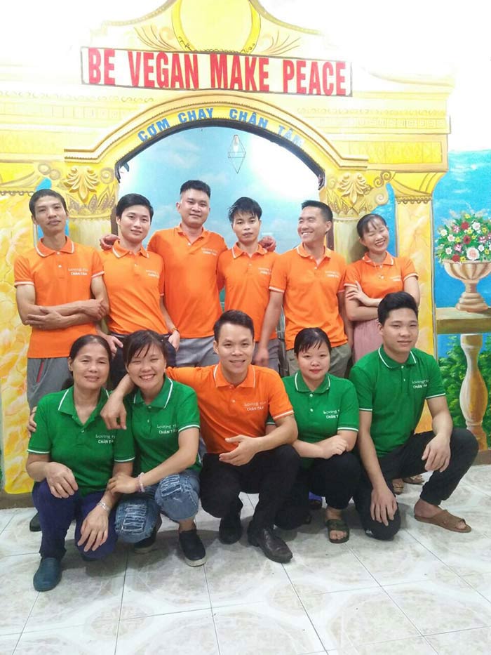 May áo phông Quán Cơm chay chân tâm | May ao phong dong phuc