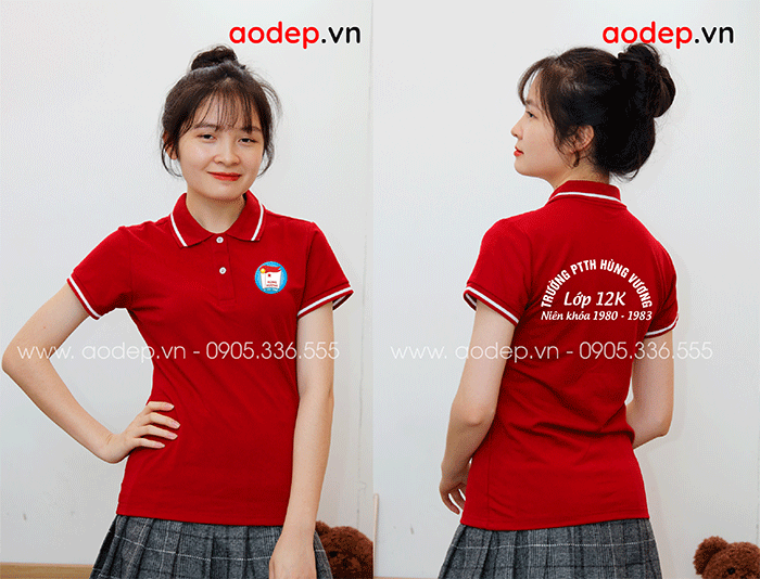 May áo Lớp 12K Trường PTTH Hùng Vương khóa 1980 - 1983 | In ao phong dong phuc