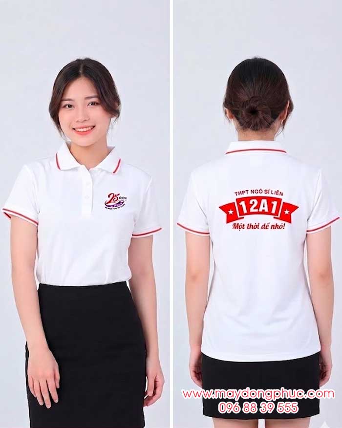 May áo Lớp 12A1-K53 THPT Ngô Sĩ Liên - 25 Năm Kỷ niệm Thời áo trắng | May ao phong dong phuc