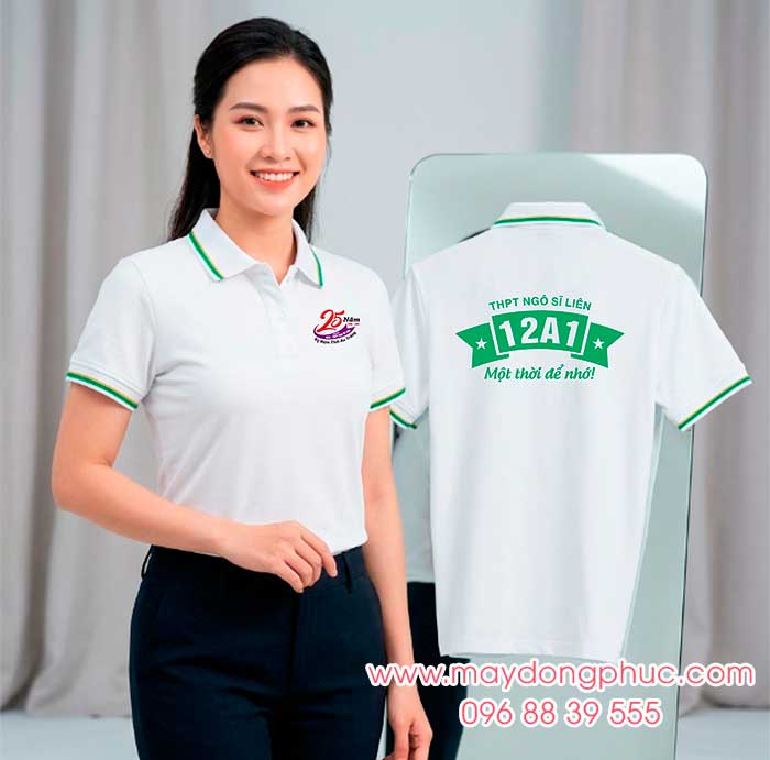 May áo Lớp 12A1-K53 THPT Ngô Sĩ Liên - 25 Năm Kỷ niệm Thời áo trắng | May ao phong dong phuc
