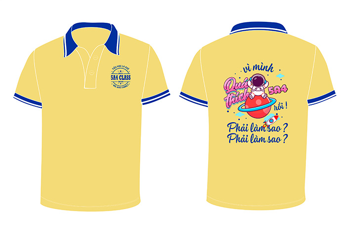 May áo Lớp 5A4 Class Tiểu học La Khê - We are family | May ao phong dong phuc