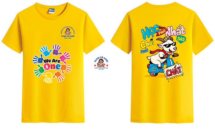 May áo Lớp 5A5 Team Cô Hoài Trường Tiểu học Lê Hồng Phong 2025-2026 | May ao phong dong phuc