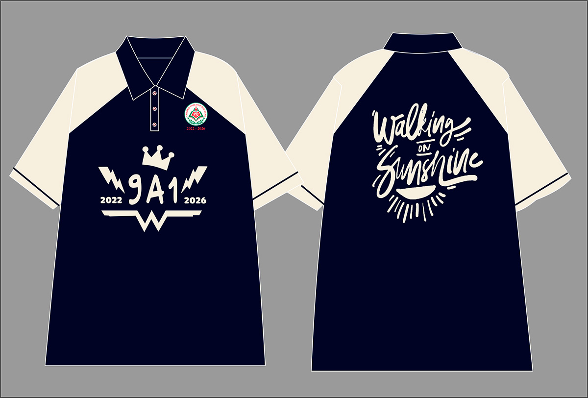 May áo Lớp 9A1 Trường THCS Phương Canh niên khóa 2022-2026 | May ao phong dong phuc