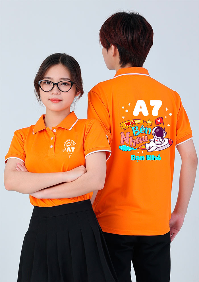 May áo Lớp A7 THCS Văn Yên 2024-2028 - Mãi bên nhau bạn nhé | May ao phong dong phuc