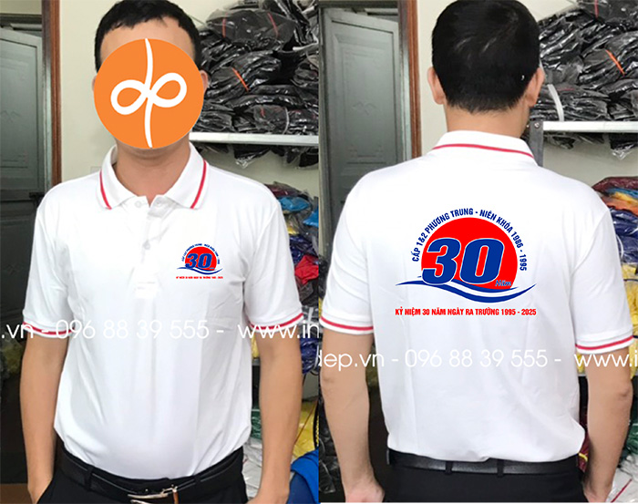 May áo phông Cấp 1&2 Phương Trung - niên khóa 1986-1995 kỉ niệm 30 năm Ngày ra trường | May ao phong dong phuc