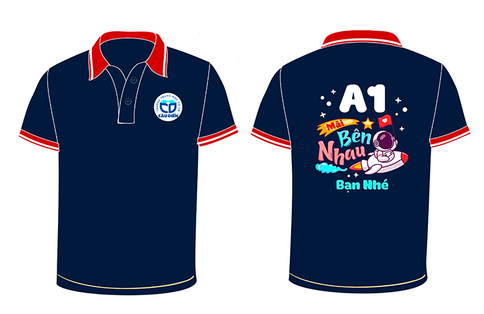 May áo Lớp A1 Trường Trung học cơ sở Cầu Diễn - Mãi bên nhau bạn nhé | May ao phong dong phuc