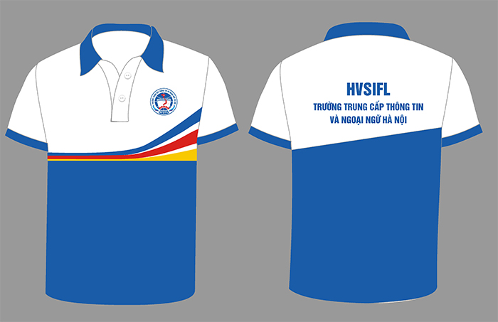 May áo Lớp HVSIFL Trường Trung cấp thông tin và Ngoại ngữ Hà Nội | May ao phong dong phuc
