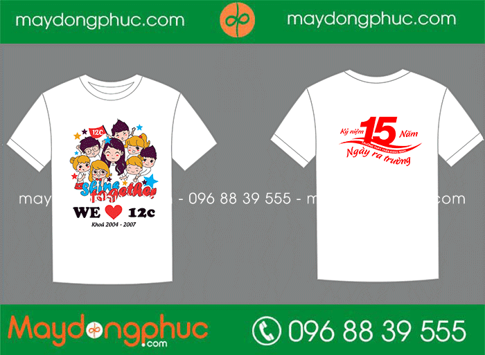 May áo Lớp 12C khóa 2004 - 2007 | May ao phong dong phuc