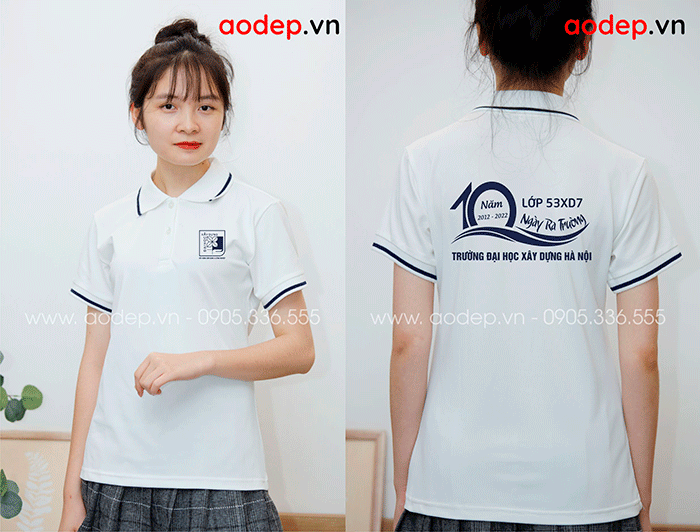 May áo Lớp 53XD7 10 năm 2012-2022 Trường Đại học xây dựng Ngày ra trường | May ao phong dong phuc