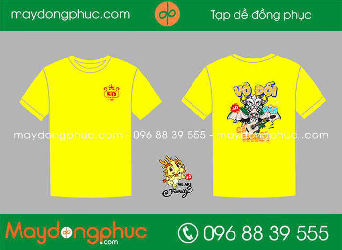 May áo Lớp 5D trường tiểu học Nguyễn Trãi 2018-2023 | May ao phong dong phuc