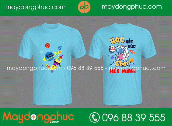 May áo Lớp 5A3 Học hết sức chơi hết mình | May ao phong dong phuc