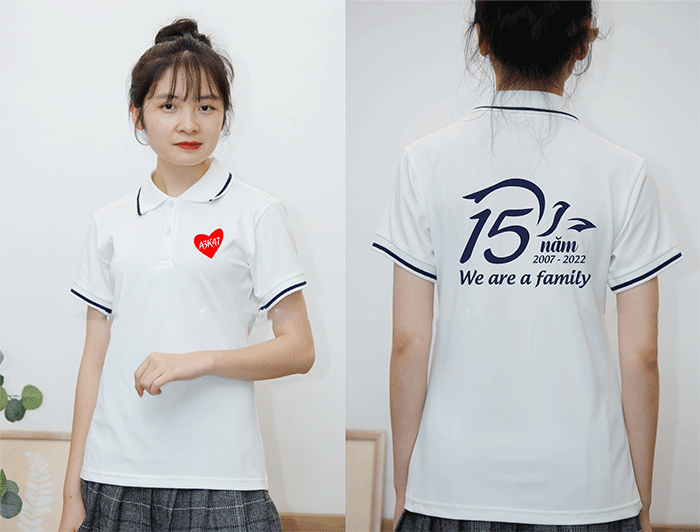 May áo polo Lớp A3K47 kỉ niệm 15 năm 2007-2022 | May ao phong dong phuc