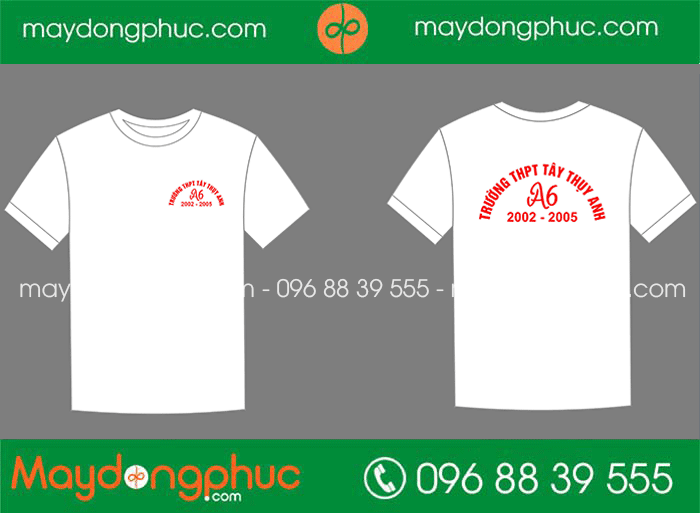 May áo Lớp A6 Trường THCS Tây Thụy Anh 2002 - 2005 | May ao phong dong phuc