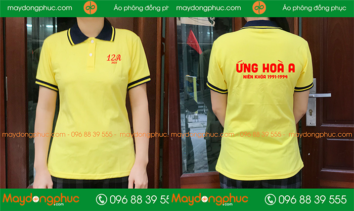 May áo phông cổ bẻ Lớp 12A Ứng Hòa A niên khóa 1991- 1994 | May ao phong dong phuc